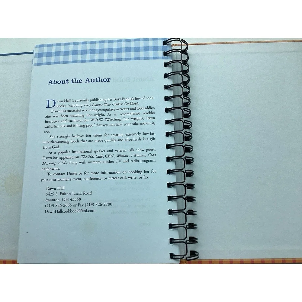 Busy People's Slow Cooker Cookbook by Dawn Hall 2003 Spiral HB‎ Easy Crockpot